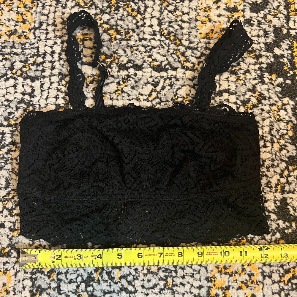 Aerie Women's Black Lace Bralette - Size Medium
